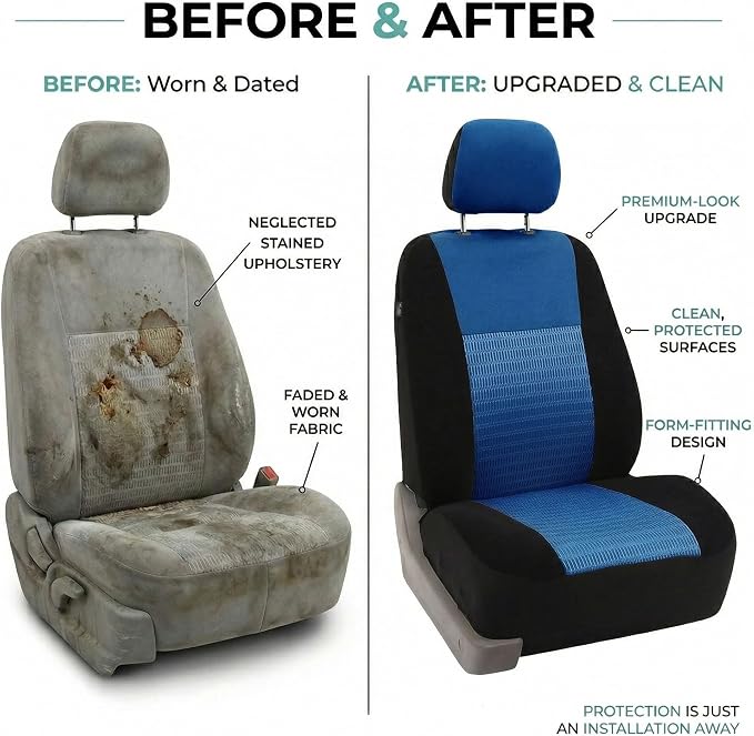 Universal Seat Covers — Front Seat — Blue