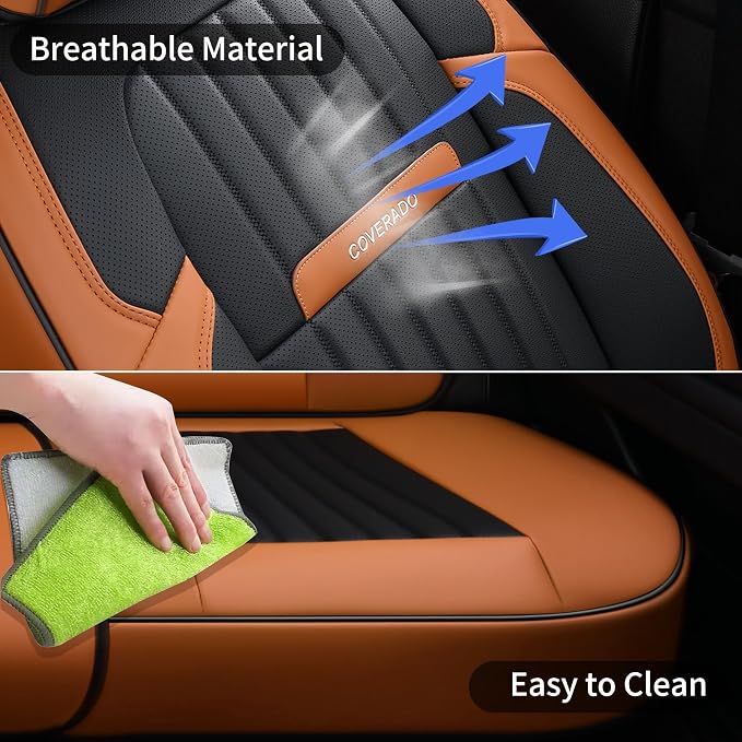 Universal Seat Covers — Front Seat — Brown / Black