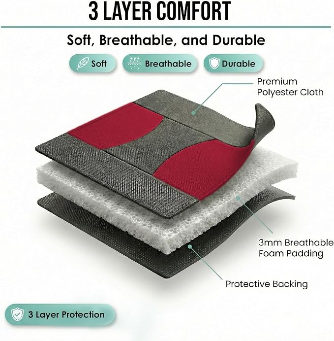 Universal Fabric Seat Covers — Front Seat — Burgundy
