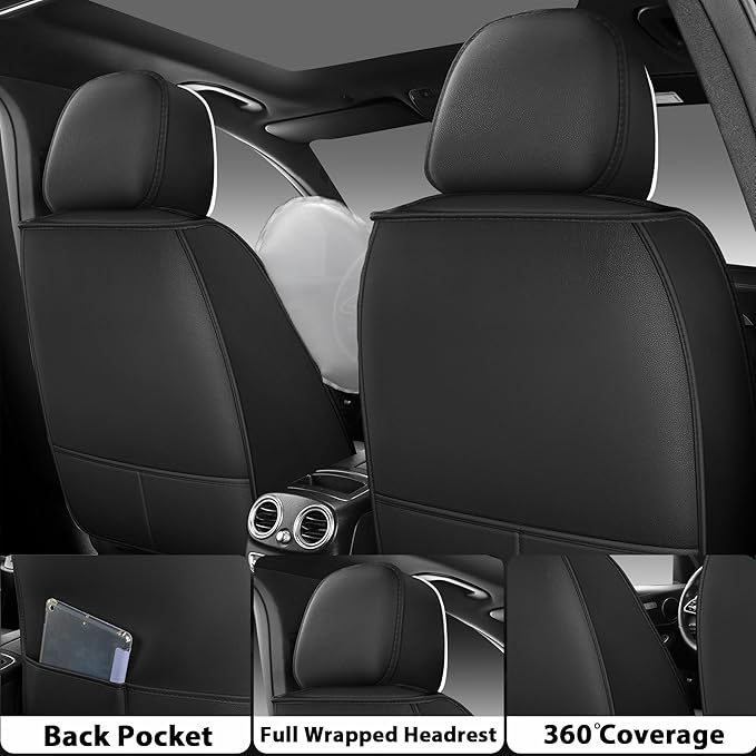 Universal Seat Covers — Full Set — Green / Black