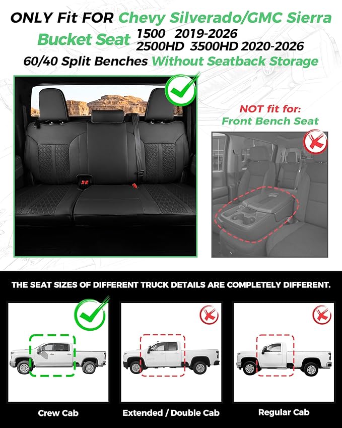 Seat Covers for Chevrolet Silverado / GMC Sierra