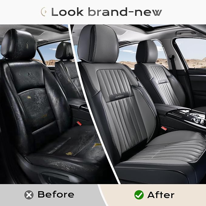 Universal Seat Covers — Front Seat — Black / Gray