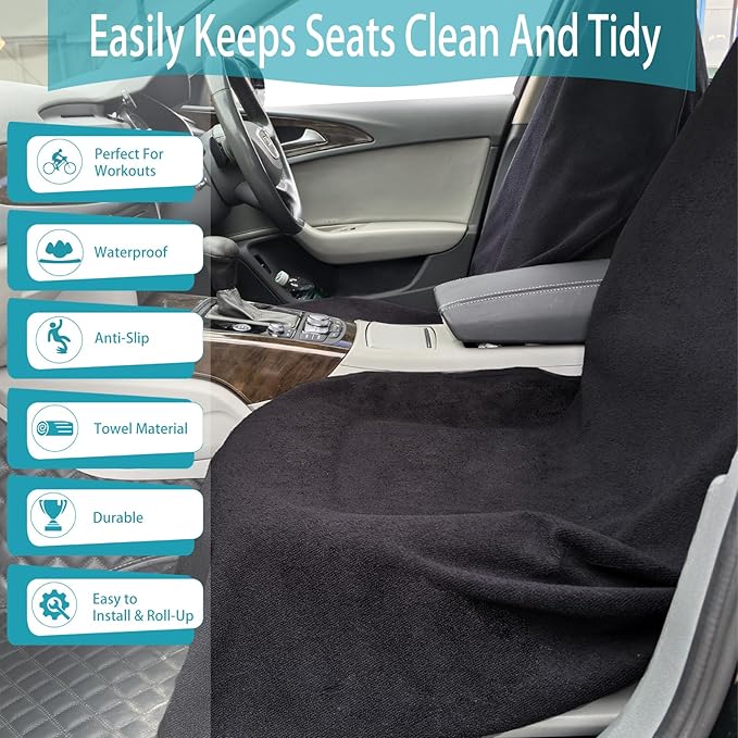 Universal Seat Covers — Front Seat — Black