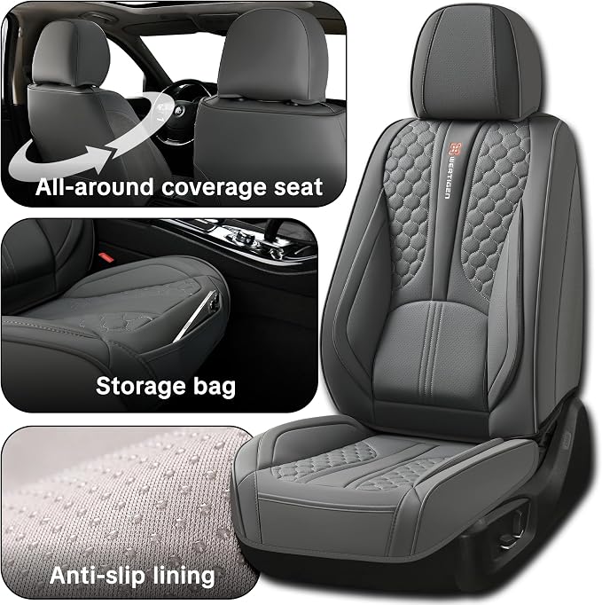 Universal Seat Covers — Full Set — Gray