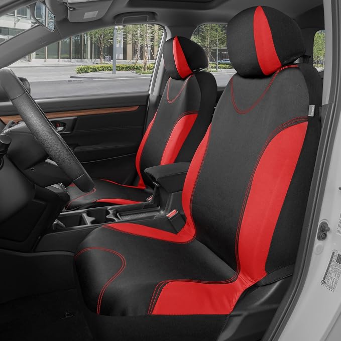 Universal Seat Covers — Full Set — Red