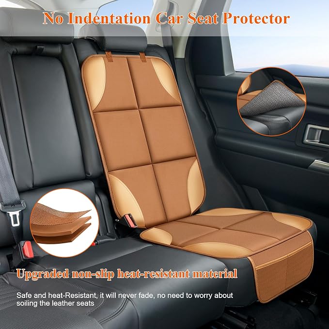 Child Car Seat Protector — Tan