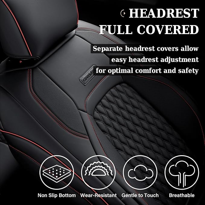 Faux Leather Seat Covers for Chevrolet Silverado / GMC Sierra — Front Seat