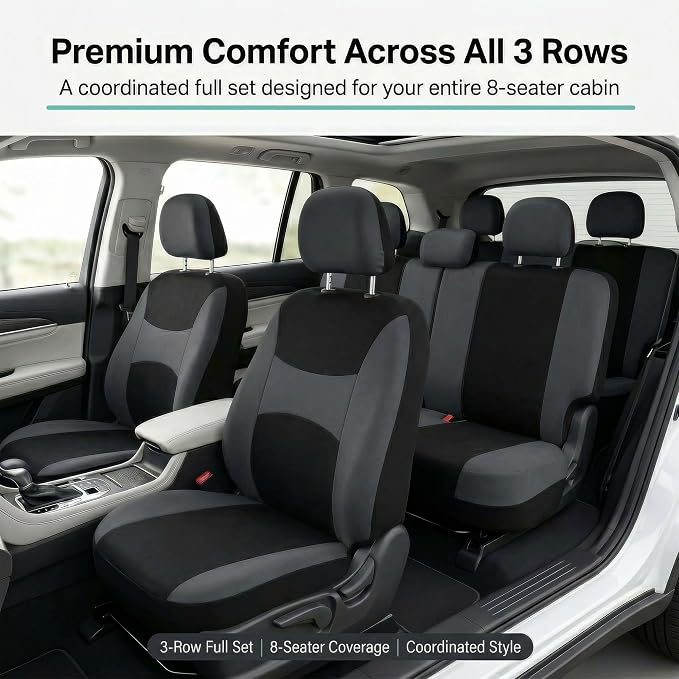 Universal Fabric Seat Covers — Black