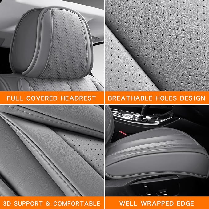 Universal Seat Covers — Full Set — Gray
