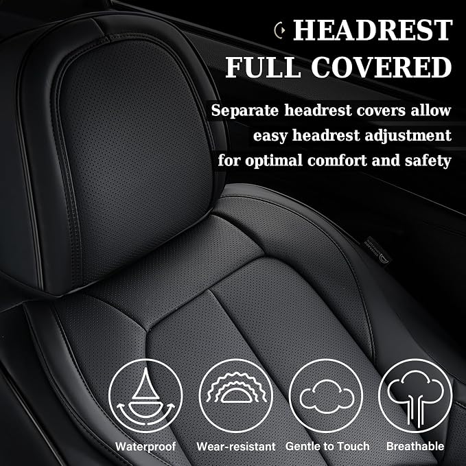 Universal Seat Covers — Front Seat — Black