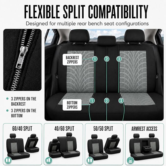 Universal Seat Covers — Gray