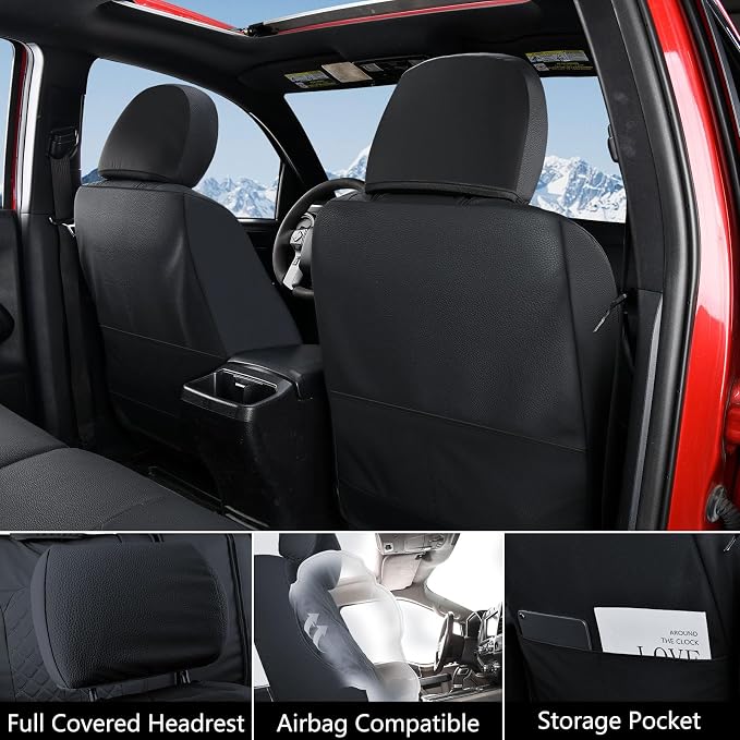 Seat Covers for Toyota Tacoma — Front Seat — Black