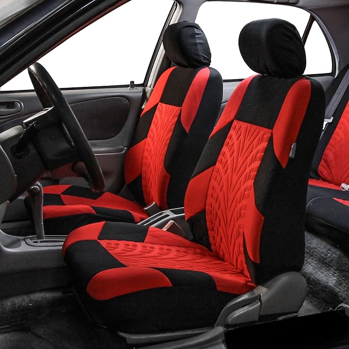 Universal Seat Covers — Full Set — Red