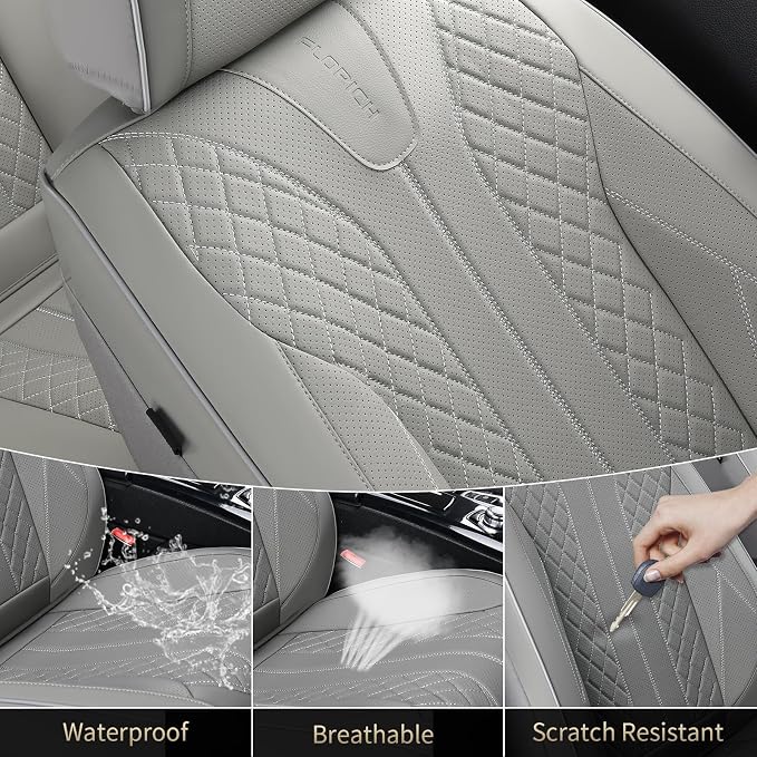 Universal Seat Covers — Full Set — Gray