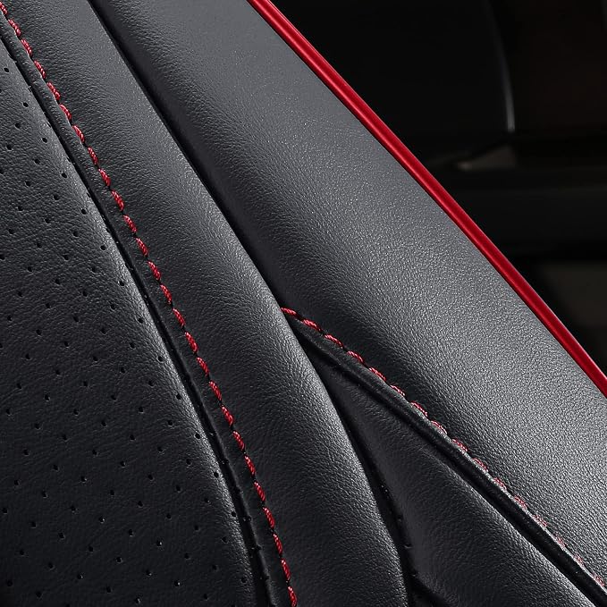 Seat Covers for Jeep Wrangler — Front Seat — Black / Red