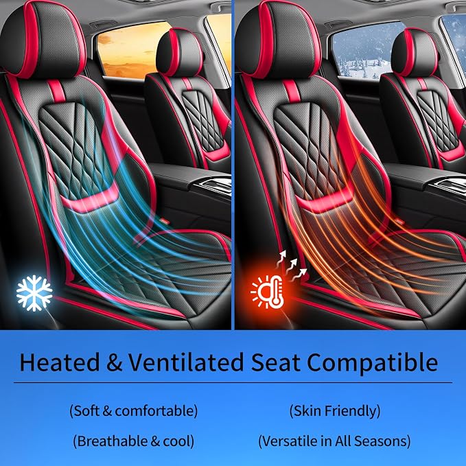 Seat Covers for Nissan Altima — Full Set — Red