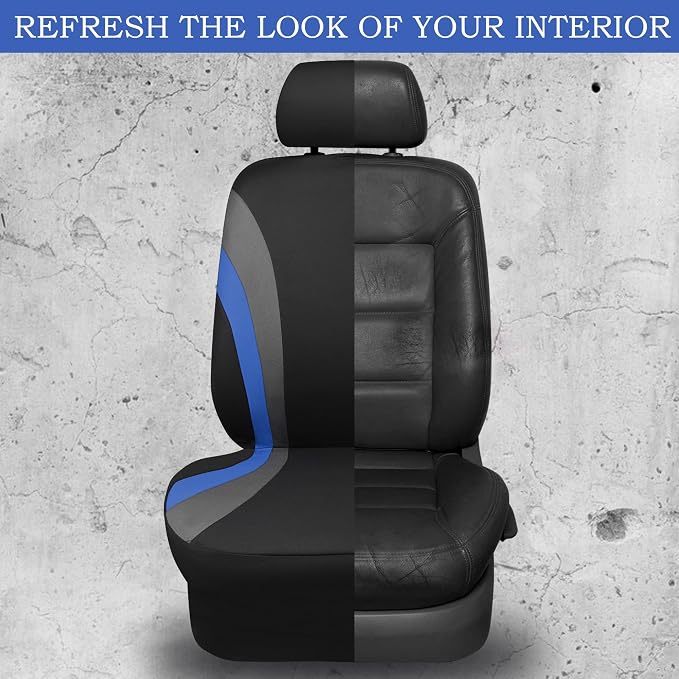 Universal Seat Covers — Front Seat — Blue / Black