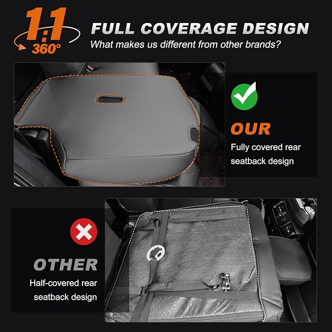 Faux Leather Seat Covers for Honda CR-V — Full Set — Gray