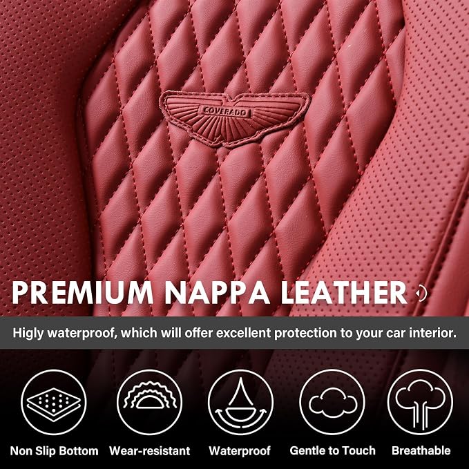 Universal Seat Covers — Full Set — Red