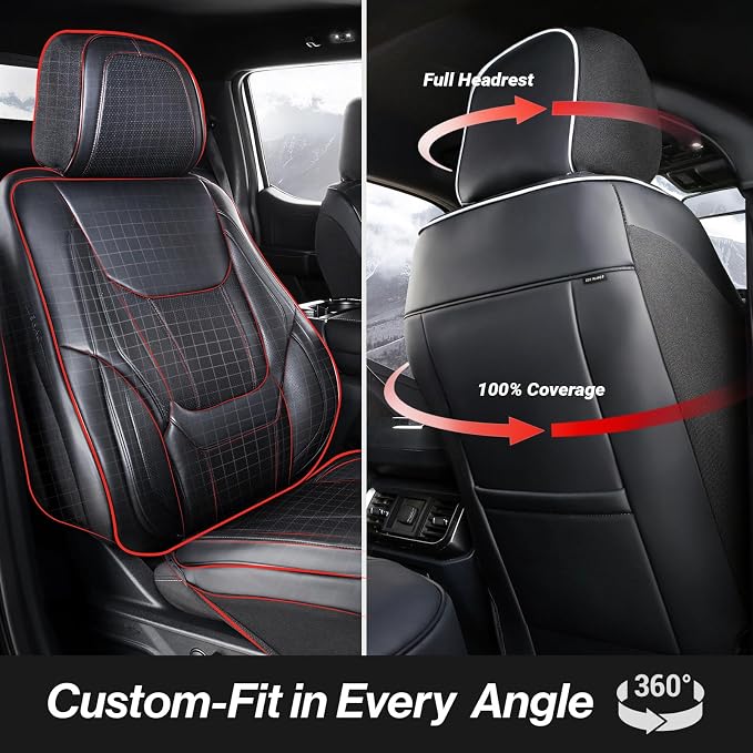 Seat Covers for Jeep Gladiator — Front Seat — Black / White