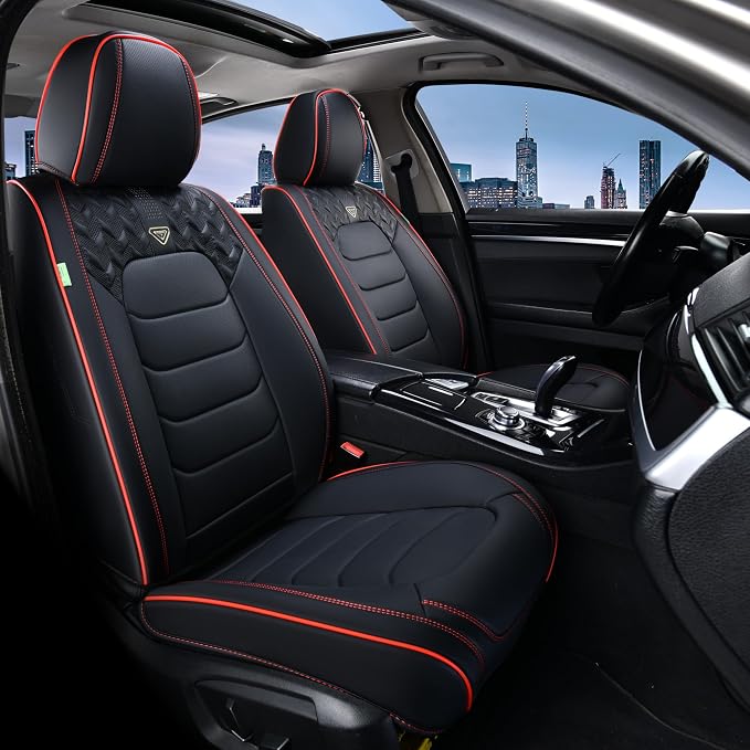 Universal Seat Covers — Front Seat — Black / Red
