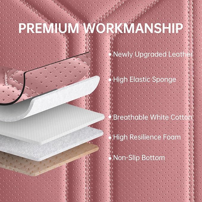 Universal Seat Covers — Full Set — Pink / Black