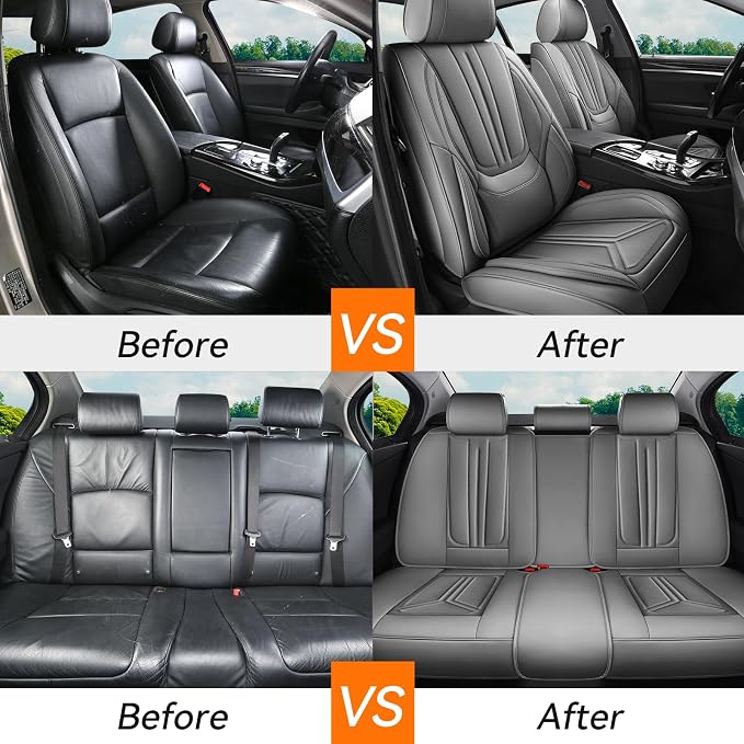 Universal Seat Covers — Full Set — Gray