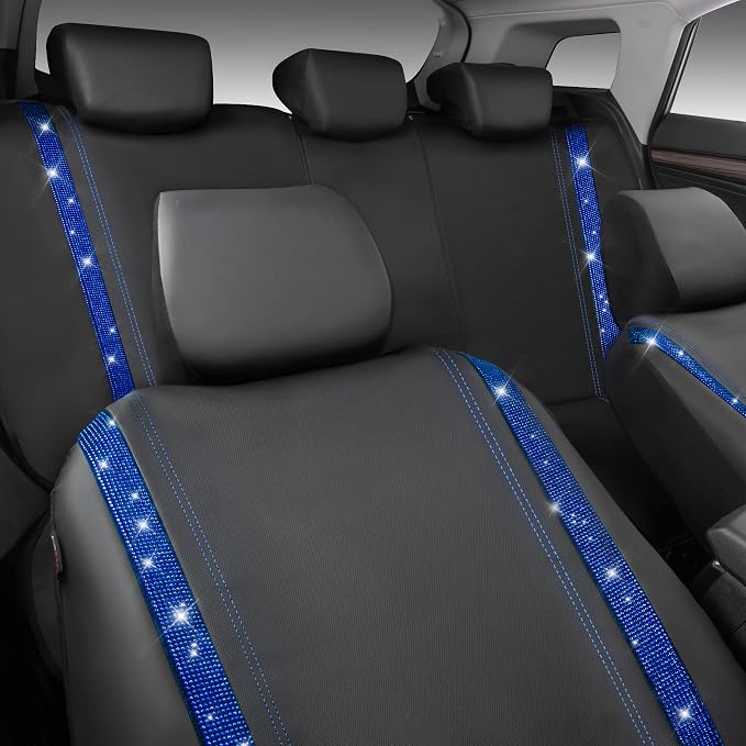 Universal Faux Leather Seat Covers — Full Set — Blue