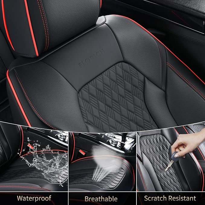 Universal Seat Covers — Full Set — Black / Beige
