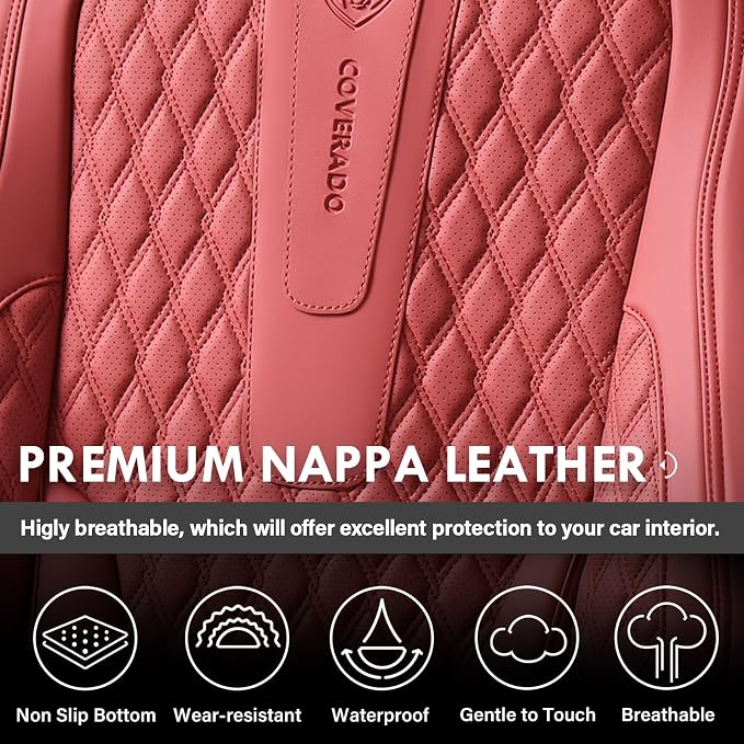 Universal Seat Covers — Front Seat — Red