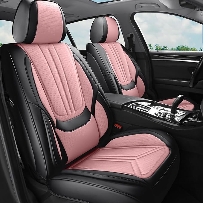 Universal Seat Covers — Full Set — Pink / Black