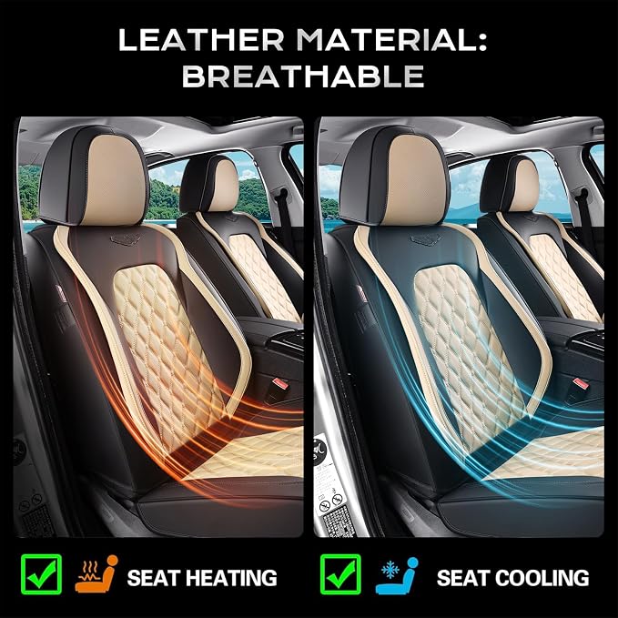 Universal Faux Leather Seat Covers — Full Set
