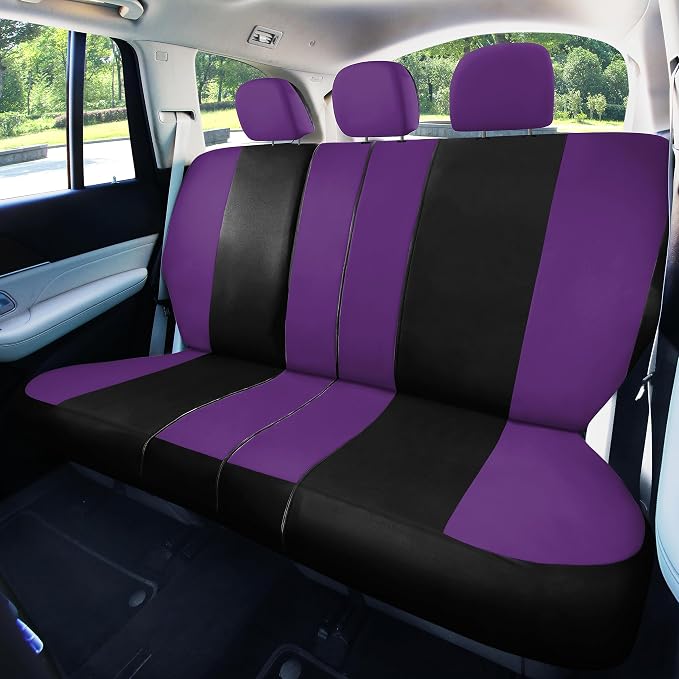 Universal Fabric Seat Covers — Full Set — Purple