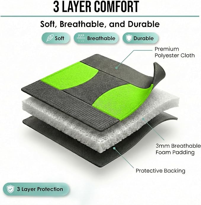 Universal Fabric Seat Covers — Full Set — Green
