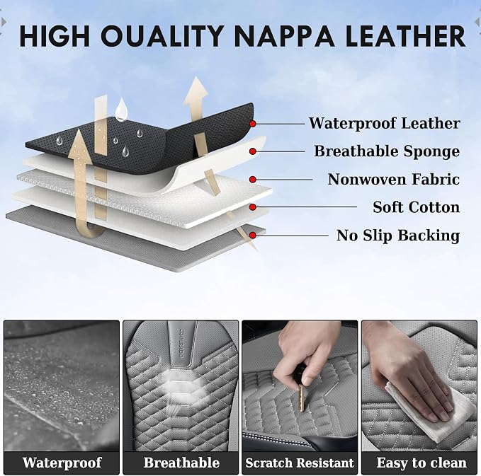 Universal Seat Covers — Full Set — Black / Gray