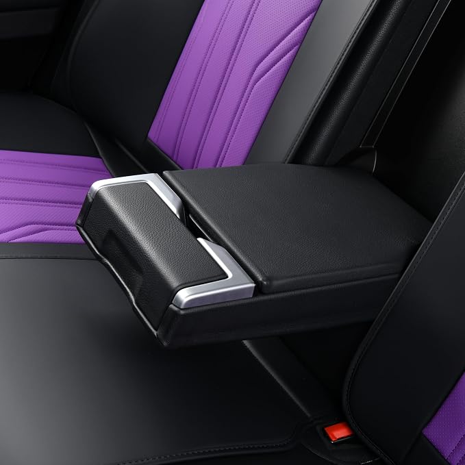 Universal Seat Covers — Full Set — Purple / Black