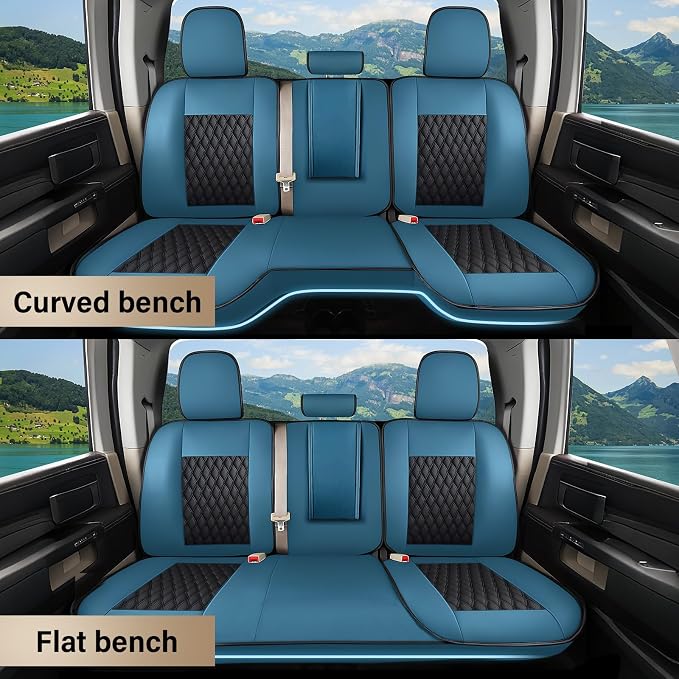 Faux Leather Seat Covers for Chevrolet Silverado / GMC Sierra — Full Set — Blue