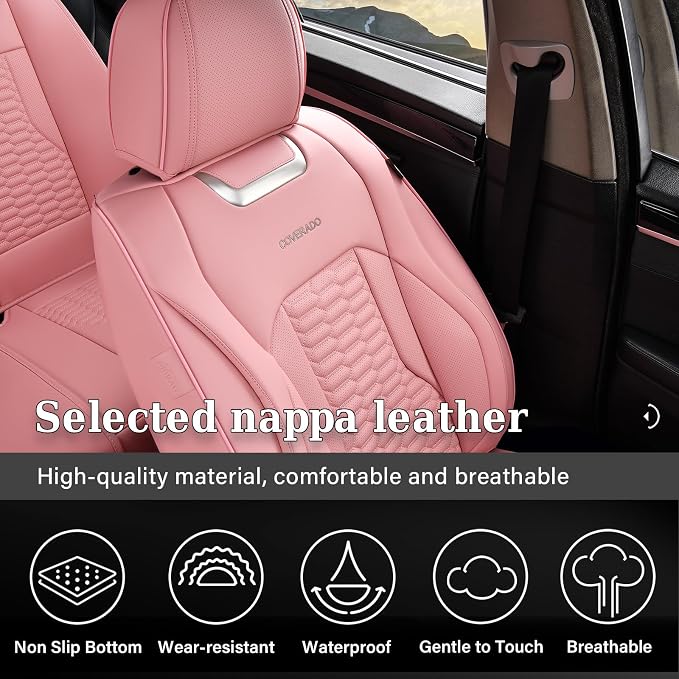 Universal Seat Covers — Front Seat — Pink