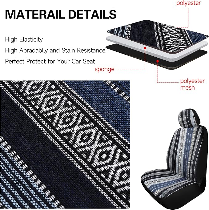 Universal Seat Covers — Front Seat — Blue