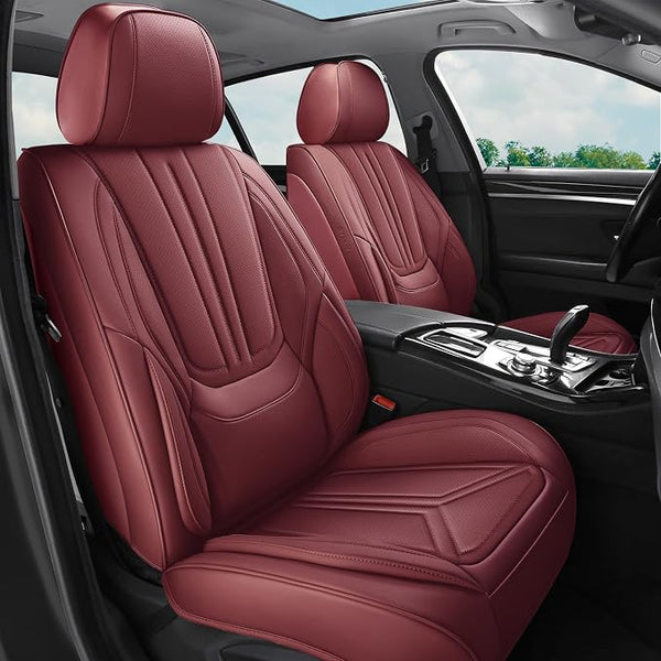 Universal Seat Covers โ Full Set โ Burgundy / Red