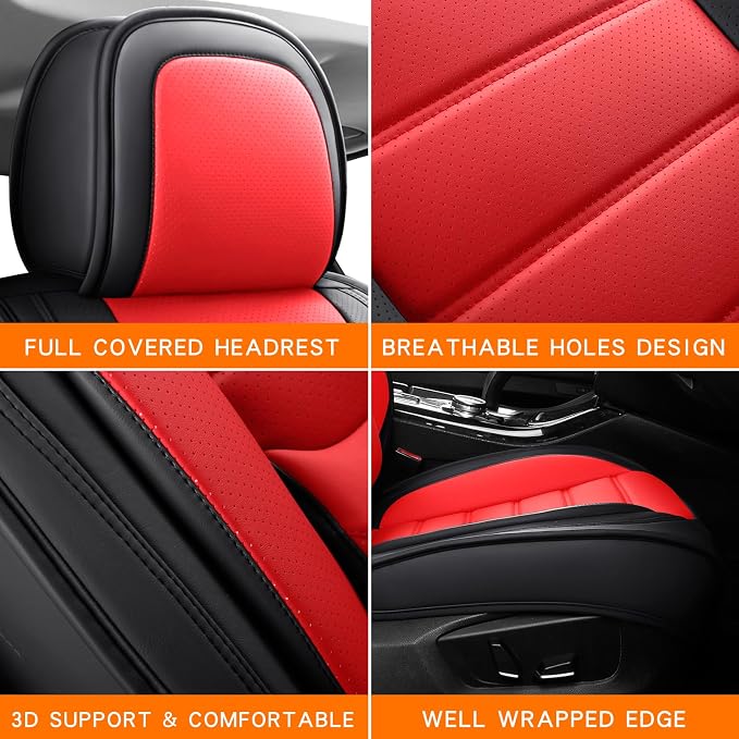 Universal Seat Covers — Front Seat — Red