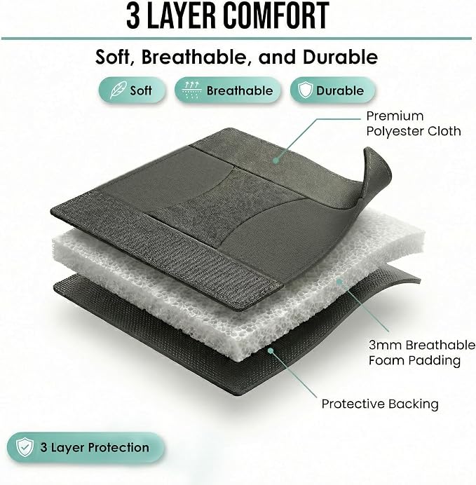 Universal Fabric Seat Covers — Full Set — Black