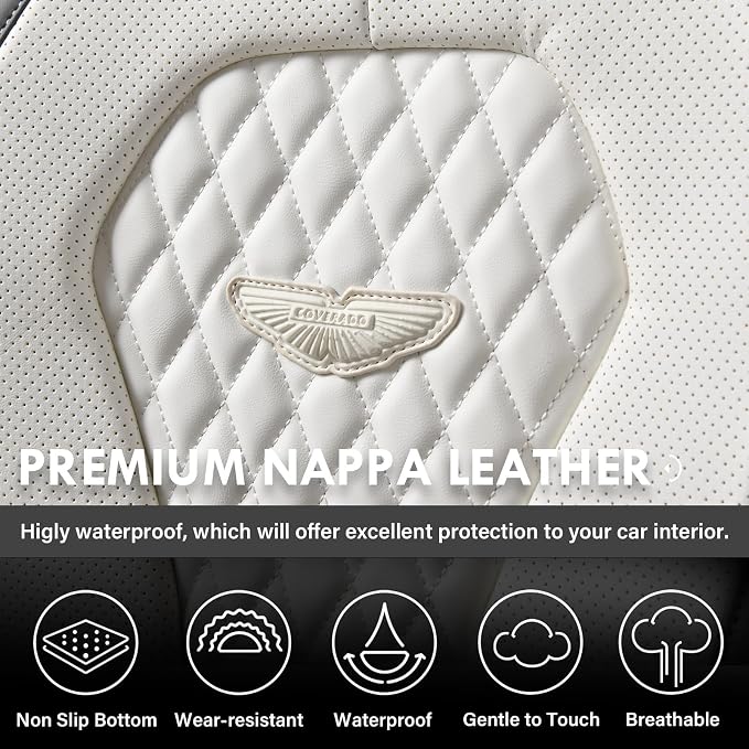 Universal Seat Covers — Full Set — White