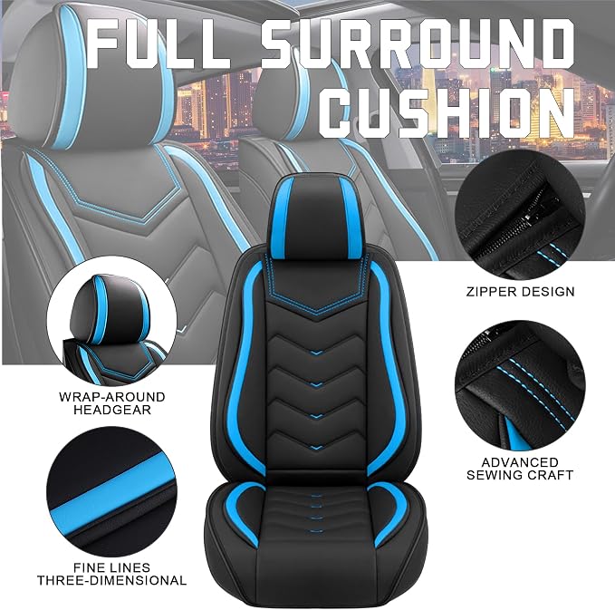 Seat Covers for Honda Civic — Black / Blue