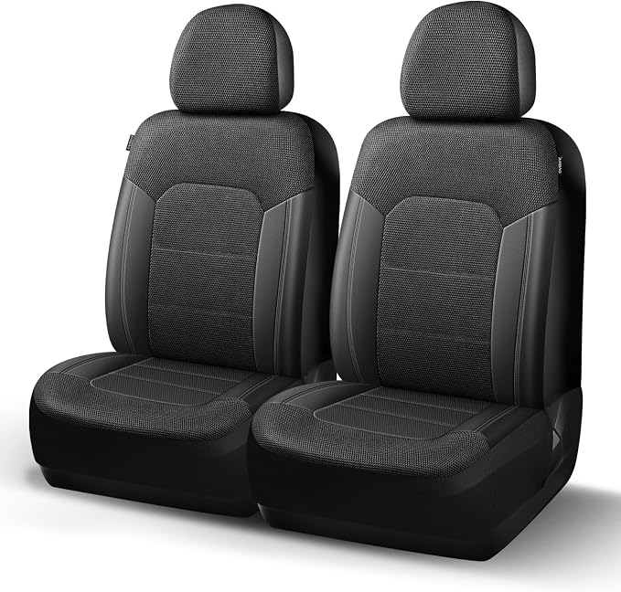 Universal Fabric Seat Covers — Front Seat — Black