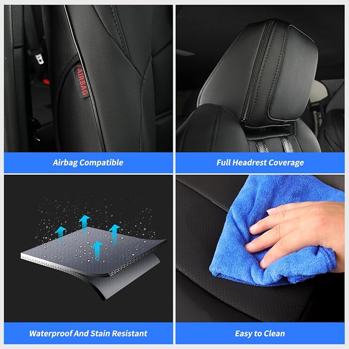 Seat Covers for Toyota Tacoma — Front Seat — Black