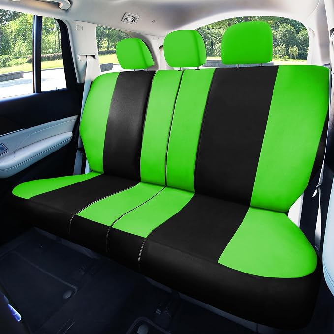 Universal Fabric Seat Covers — Full Set — Green