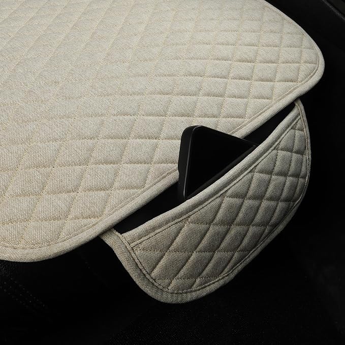 Universal Fabric Seat Covers — Beige