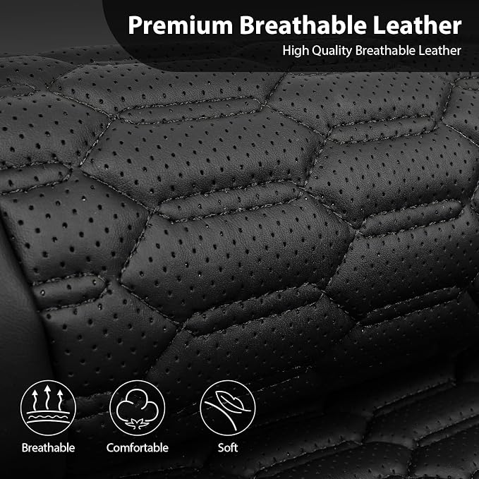 Universal Faux Leather Seat Covers — Full Set — Black