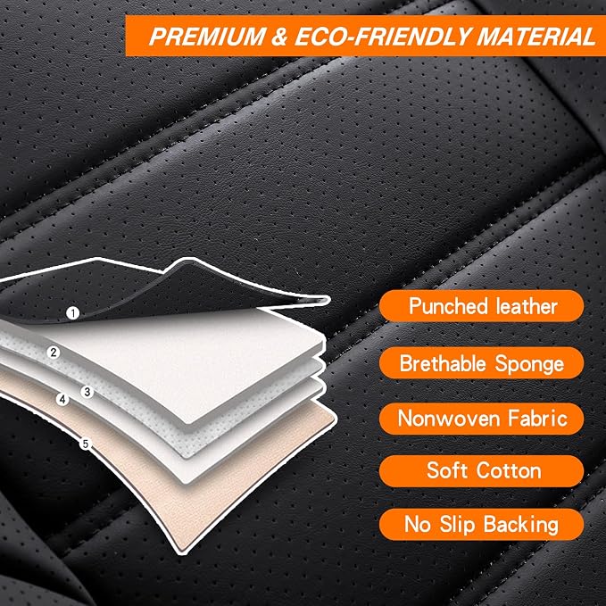 Universal Seat Covers — Front Seat — Black